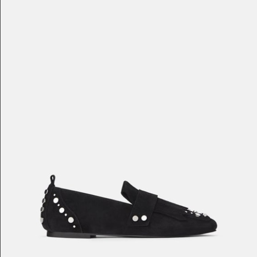 STUDDED LEATHER LOAFERS - Picture 5 of 7